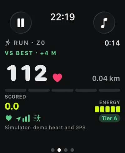 En direct au poignet: Cardio, zone, énergie et ton écart avec ton record.